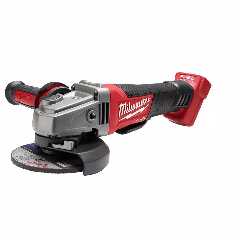 Milwaukee M18 FUEL 4-1/2 in. / 5 in. Brushless Cordless Angle Grinder Kit with Paddle Switch and (2) 6.0 Ah Batteries