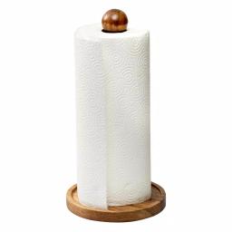 Honey-Can-Do Acacia Wood Paper Towel Holder - Modern Natural Acacia & Steel Design thumbnail 2