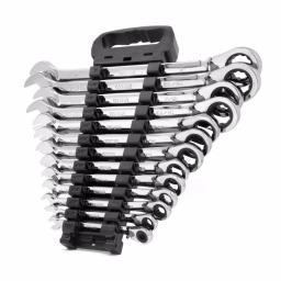 WEN 13-Piece SAE Reversible Ratcheting Combination Wrench Set with Storage Rack thumbnail 1