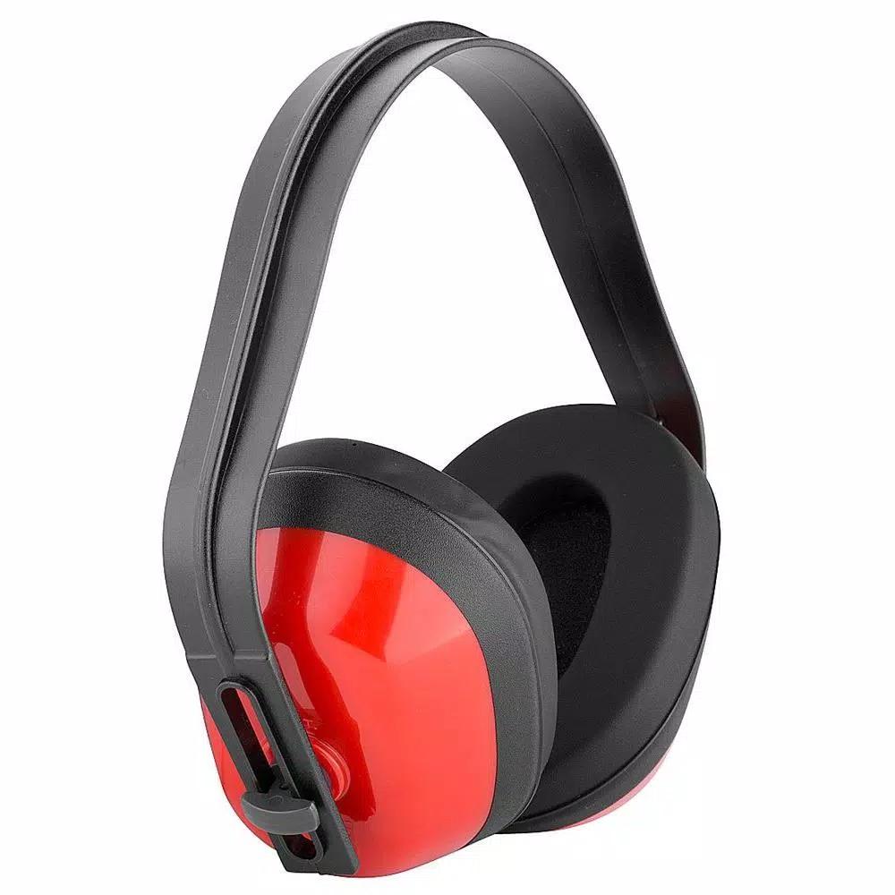 TR Industrial Safety Ear Muffs, Red Passive Hearing Protection, 26 dB NRR