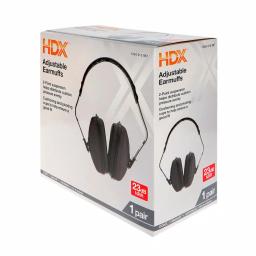 HDX Black Passive Hearing Protection Ear Muffs, 23 dB NRR, Lightweight Over-the-Head Design thumbnail 4