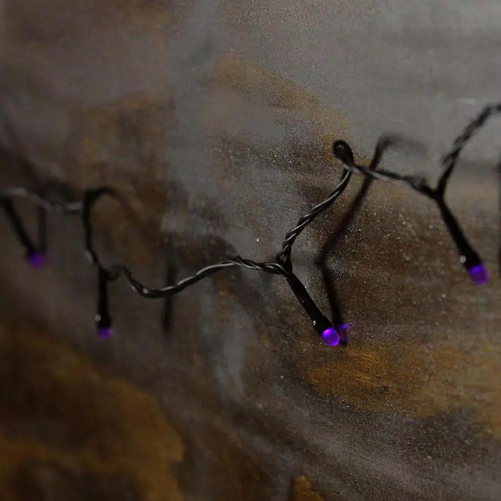 Northlight 5 in. LED Purple Micro Halloween String Lights, 15-Set, Battery Operated