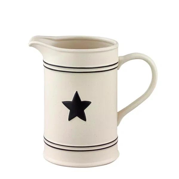 Park Designs Levingston Country Star 72 oz. Stoneware Ceramic Pitcher