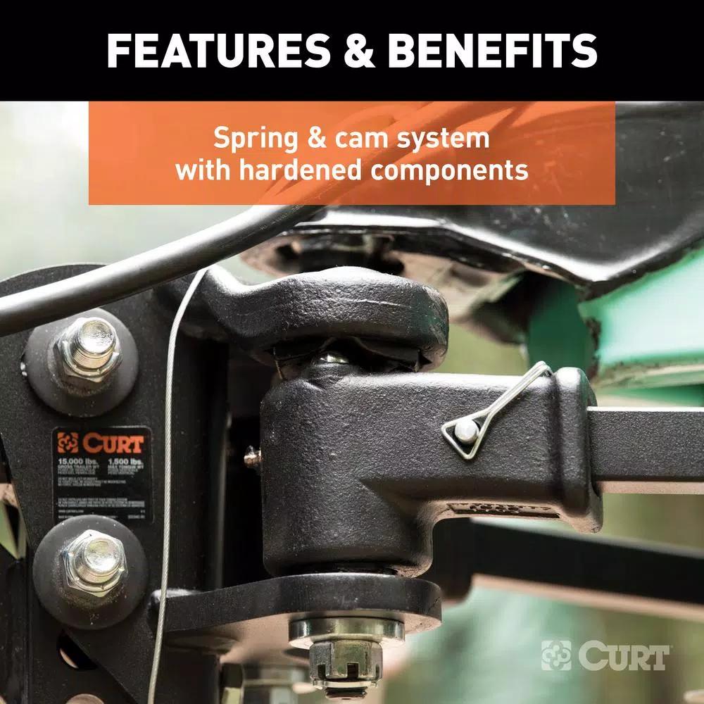 CURT TruTrack Trunnion Bar Weight Distribution System, 10,000-15,000 lbs GTW, 35-9/16" Bars