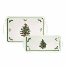 Spode Christmas Tree 15.1 in. Melamine Sandwich Serving Tray thumbnail 2
