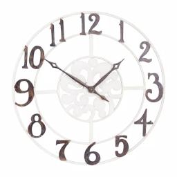 Household Essentials Large 32-Inch Metal Numbers Wall Clock - Oversized Round Analog Wall Art thumbnail 1