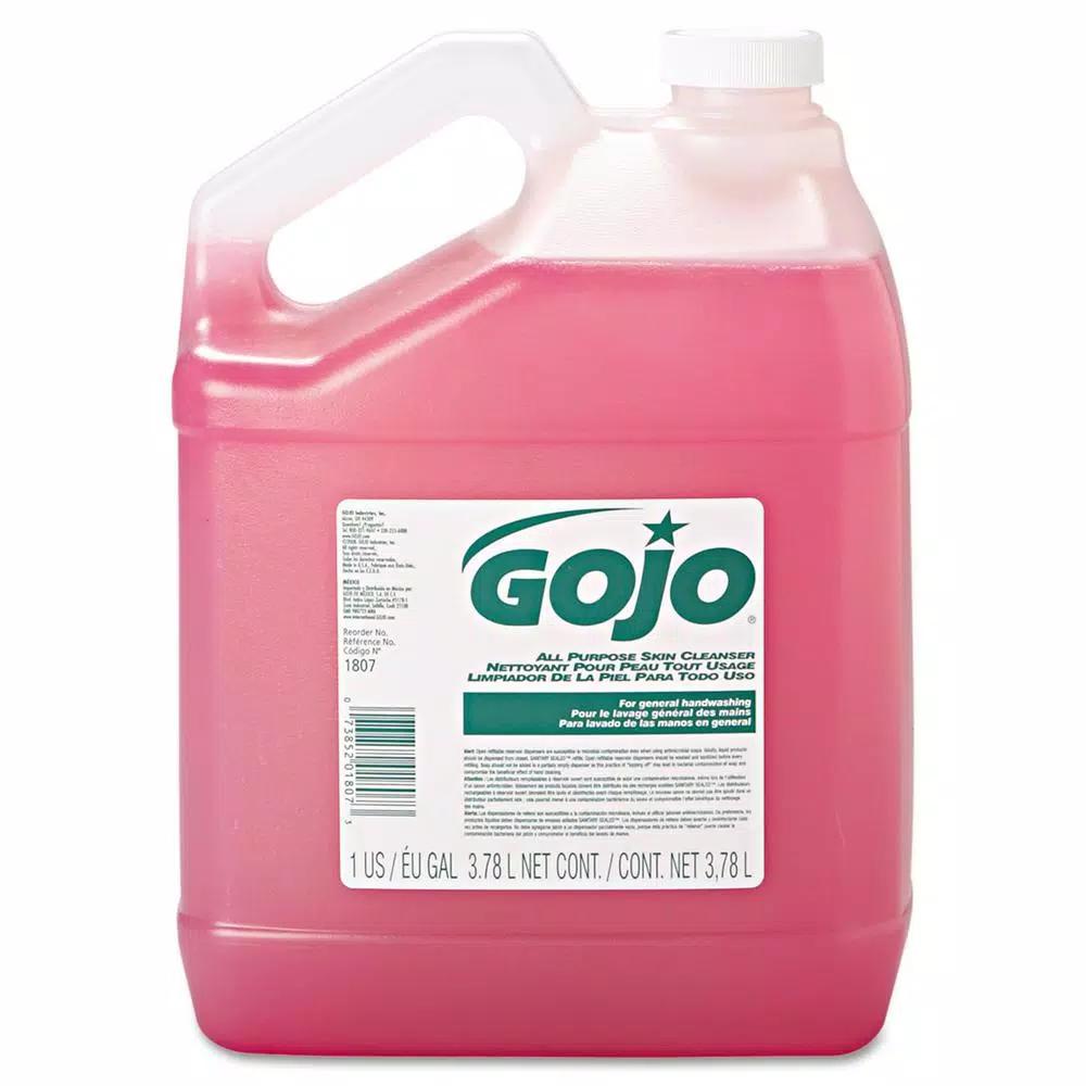 GoJo Bulk Pour 1 Gallon Floral All-Purpose Pink Lotion Soap (4/Carton)