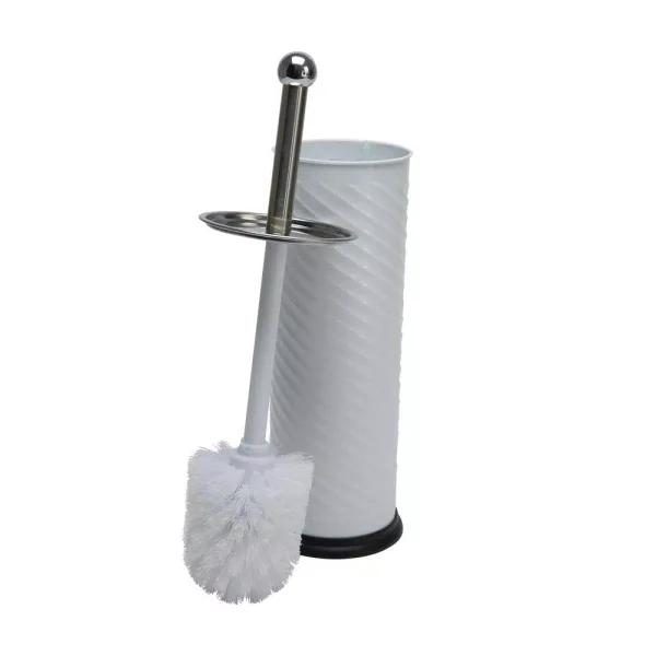 Bath Bliss Toilet Brush Set with Swirl Design Decorative Holder