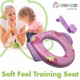 Babyloo Children's Soft Cushion Toilet Seat with Handles and Splash Guard - Pink thumbnail 7