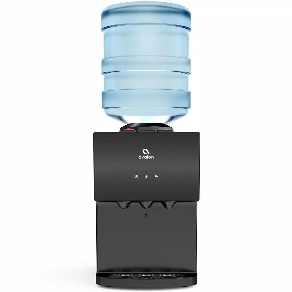 Avalon Premium Countertop Water Cooler Dispenser, 3 Temperatures, Black Stainless Steel