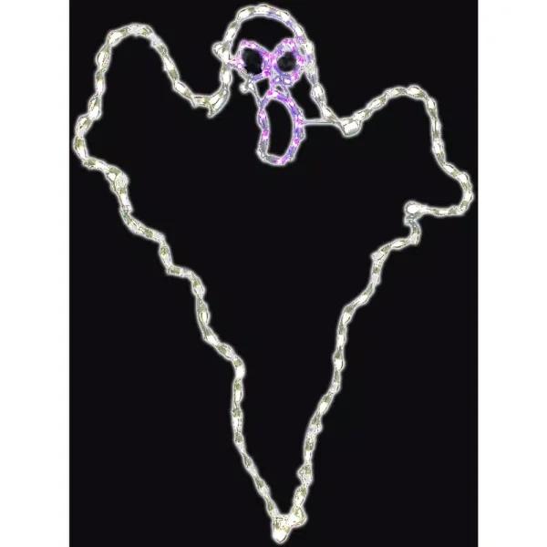 Haunted Hill Farm 48 in. x 40 in. Scary Ghost LED Halloween Indoor/Outdoor Light
