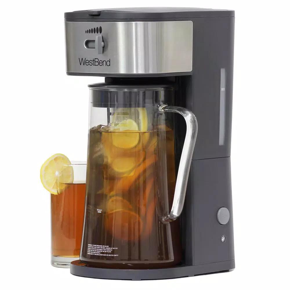 West Bend 2.75 Qt. Iced Tea and Iced Coffee Maker with Infusion Tube, Black