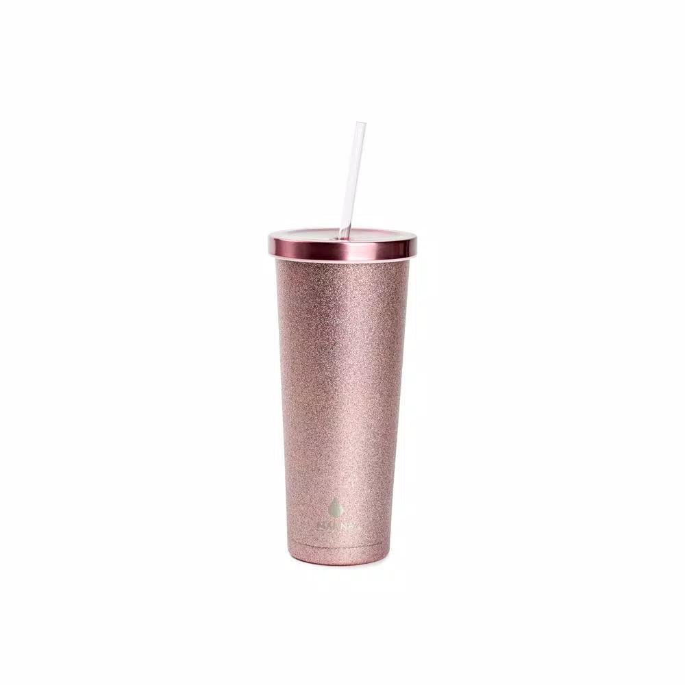 Manna Glitter 24 oz. Stainless Steel Vacuum Insulated Chilly Tumbler - Blush Pink