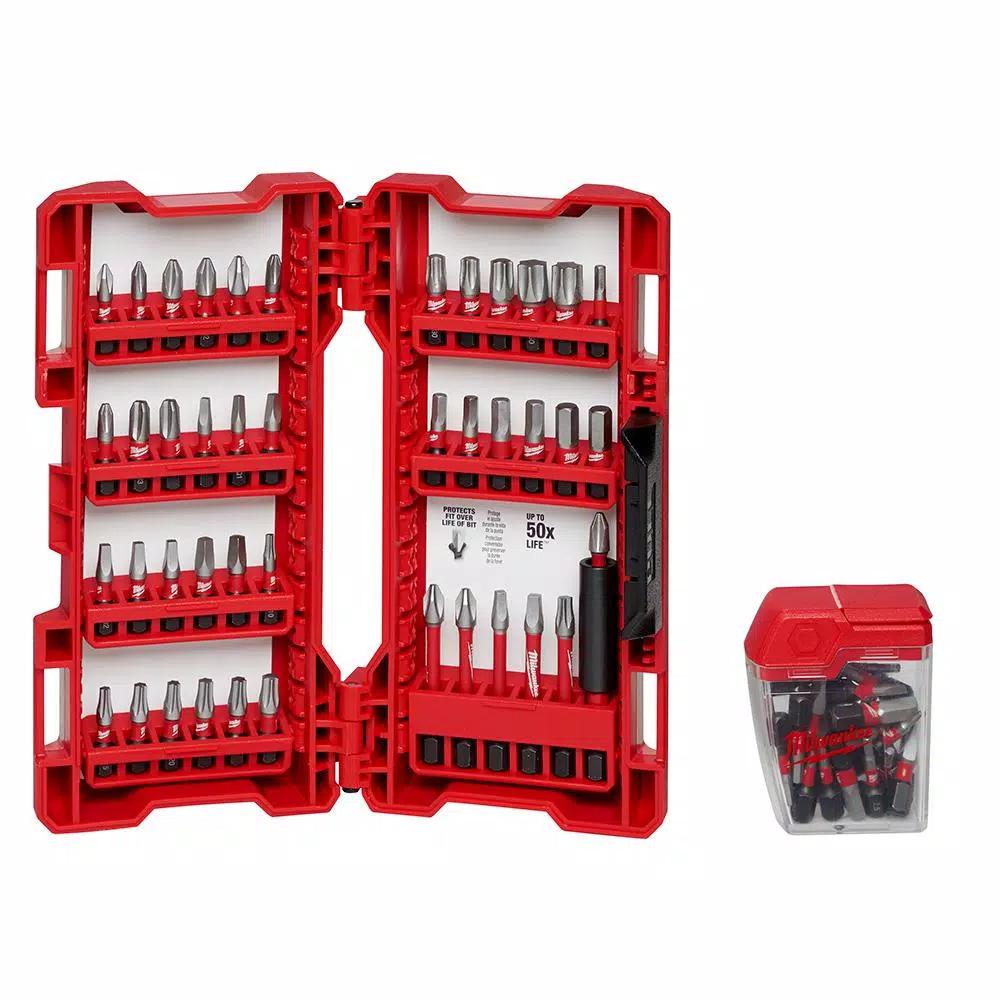 Milwaukee SHOCKWAVE Impact Duty Steel Driver Bit Set, 70-Piece Assorted Driving Bit Set