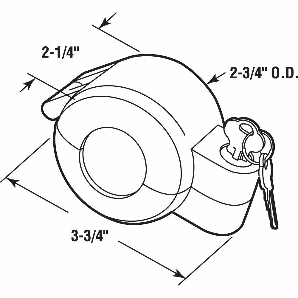 Prime-Line Diecast Door Knob Lock-Out Device, Gray Painted, Keyed Alike