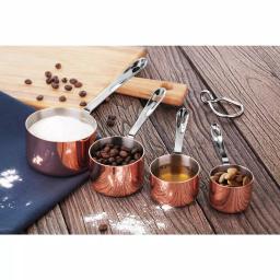 Artaste New Star 4-Piece Brass Plated Stainless Steel Measuring Cup Set thumbnail 5