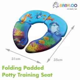 Babyloo Ocean Pattern Folding Cushioned Toilet Seat with Travel Bag for Toddlers thumbnail 2