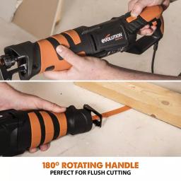 Evolution Power Tools Evolution R230RCP 7 Amp Corded Reciprocating Saw with 4 Blades thumbnail 8