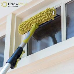 DocaPole 24 ft. Telescopic Window Cleaning Kit with Squeegee and Microfiber Scrubber thumbnail 4