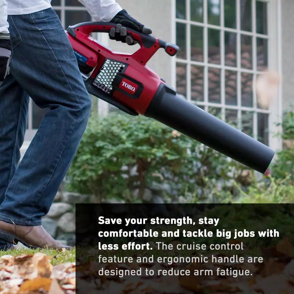 Toro 60V Max Cordless Brushless Leaf Blower, 605 CFM, 115 MPH with 2.5 Ah Battery and Charger