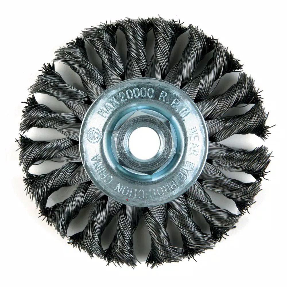 Lincoln Electric 4 in. Knotted Wire Wheel Brush, Stainless Steel