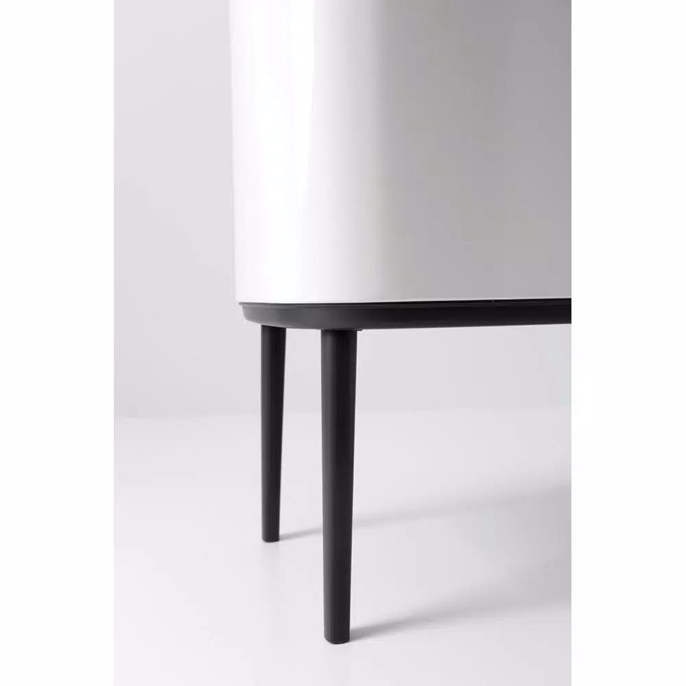 Brabantia Bo 9 Gallon Dual Compartment White Steel Rectangular Touch Bin with Removable Buckets
