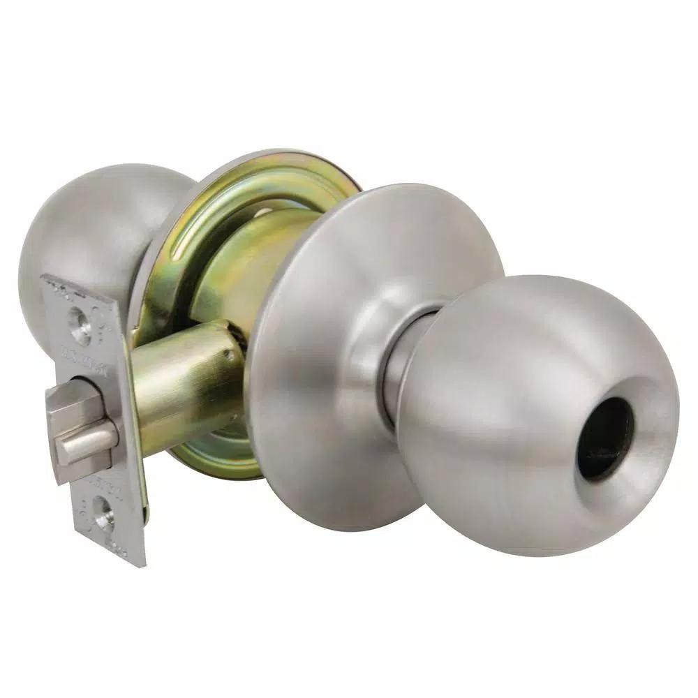 US Lock 2010 GR2 Storeroom Ball Knob, US32D Brushed Stainless, 2-3/8 in. Backset