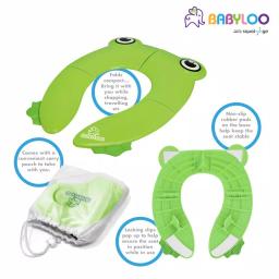 Babyloo Green Frog Folding Potty Training Toilet Seat with Travel Bag thumbnail 4
