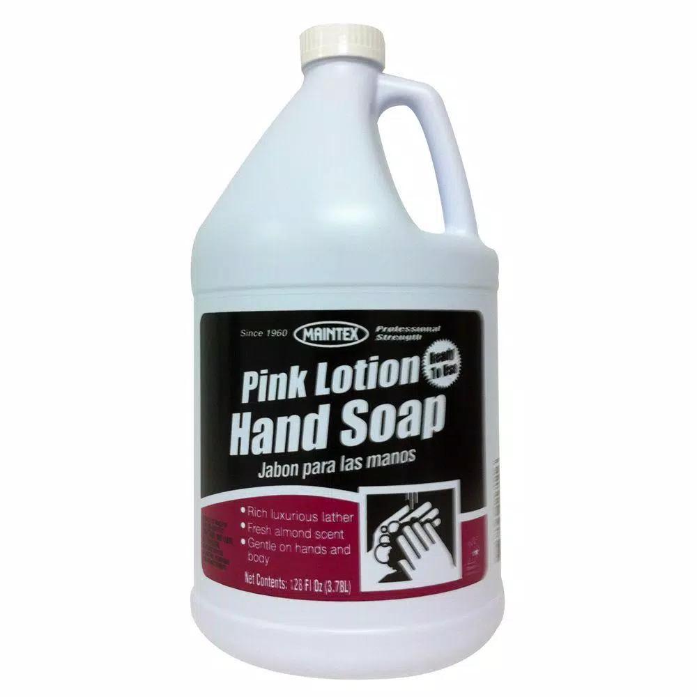 Maintex Pink Lotion Hand Soap, Almond Scent, 128 fl. oz. (Case of 4)