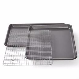 Chicago Metallic Professional Non-Stick Cookie and Jelly Roll Pan Set with Cooling Rack, 3-Piece thumbnail 1