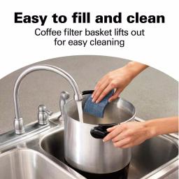 Hamilton Beach Fast Brew 45-Cup Stainless Steel Coffee Urn with 1-Hand Dispensing thumbnail 9