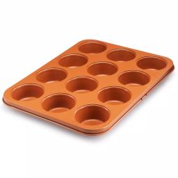 Gotham Steel Ti-Ceramic Non-Stick 12-Cup Muffin Pan, Copper thumbnail 1