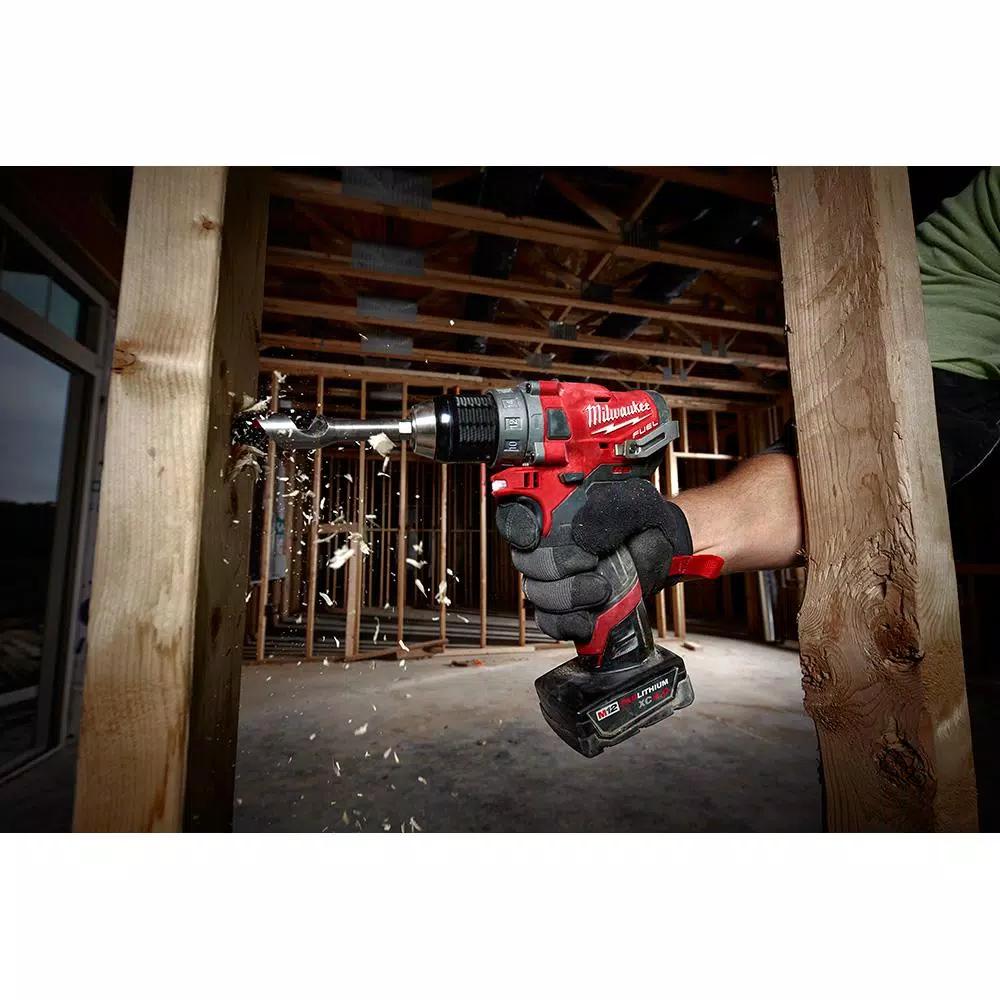 Milwaukee M12 FUEL 12V Li-Ion Brushless 4-Tool Combo Kit with Hammer Drill, Impact Driver, Ratchet & Inflator