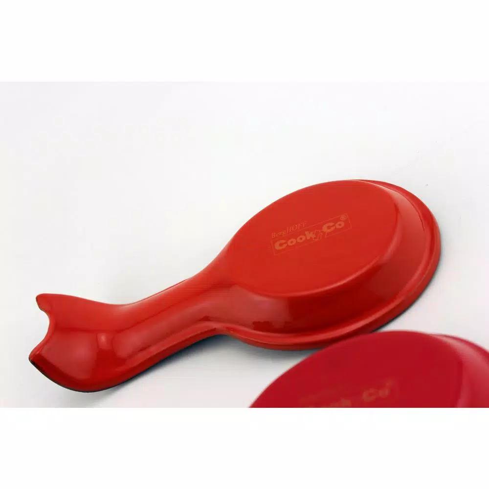 BergHOFF Orange Cast Iron Spoon Rest with Hammered Finish and Enamel Coating