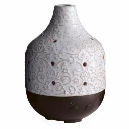 Airome 9.9 in. Botanical Ceramic Essential Oil Diffuser with Decorative Scroll Motif thumbnail 4