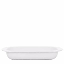 Golden Rabbit Solid White 4.5 qt. Enamelware Baking Pan thumbnail 1