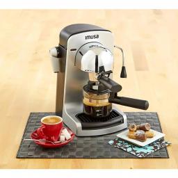 IMUSA 4-Cup Espresso and Cappuccino Maker with Milk Frother, 800W, Grey thumbnail 3