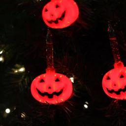 Northlight Orange Pumpkin Halloween Bubble Light Set with Gold Glitter - 10 ft. String Lights (Set of 10) thumbnail 3