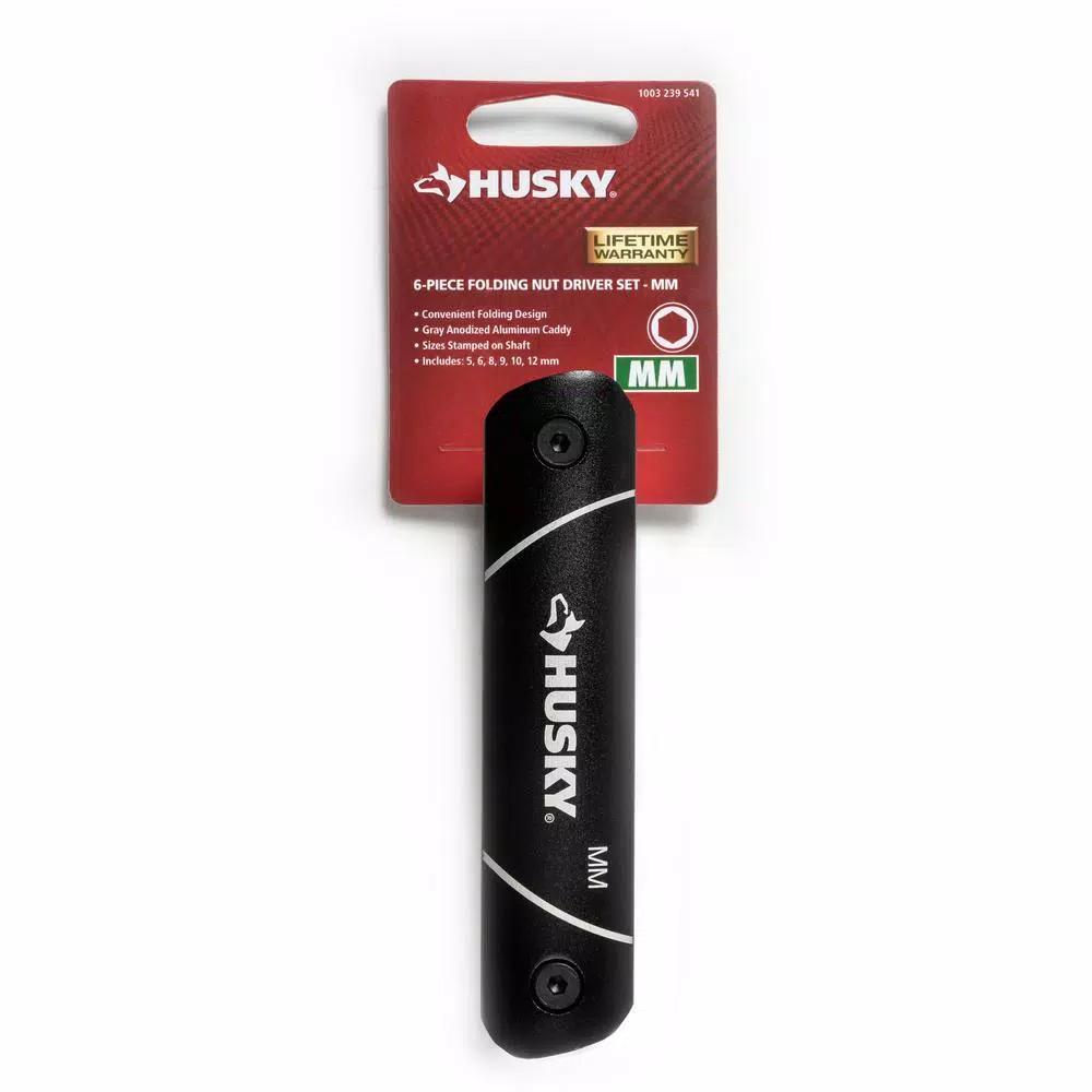 Husky 12-Piece Folding Nut Driver Set, SAE and Metric