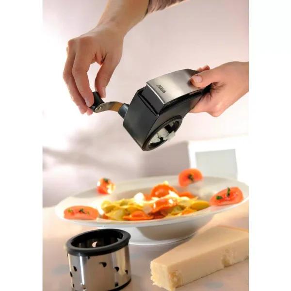 GEFU Laser Cut Stainless Steel Rotary Grater with 2 Interchangeable Drums