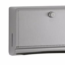 BOBRICK Satin Stainless Steel Paper Towel Dispenser, Wall-Mounted, 200 C-Fold or 275 Multi-Fold Capacity thumbnail 2
