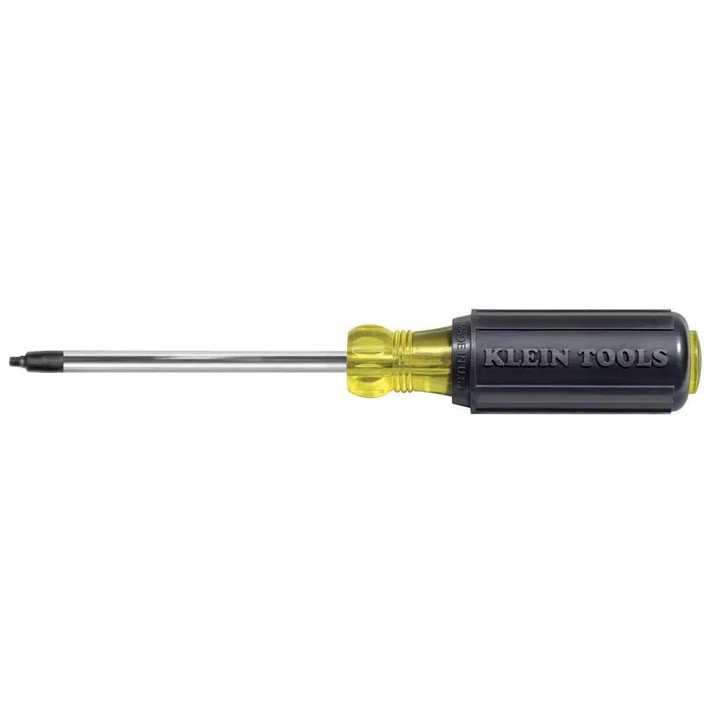 Klein Tools #2 Square Recess Robertson Tip Screwdriver with 4 in. Round Shank and Cushion Grip