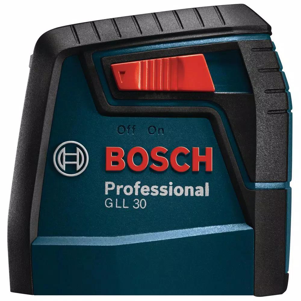 Bosch GLL30-RT Self-Leveling Cross-Line Laser Level Kit, 30 ft. Range, Factory Reconditioned