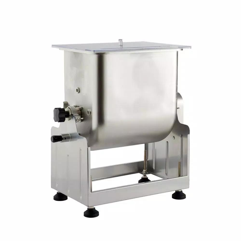 LEM Big Bite 25 Qt. Stainless Steel Meat Mixer with Manual Handle and Tilt Tub