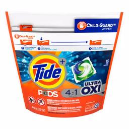 Tide PODS Ultra OXI Laundry Detergent Pods, 15-Count thumbnail 4