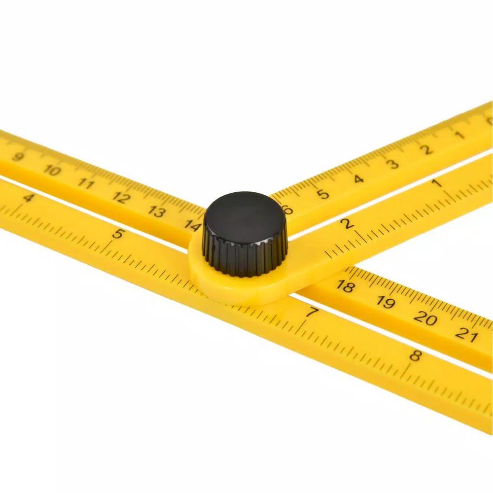 POWERTEC Universal Angle Template Tool, 10 in. Multi-Angle Ruler for Precise Measuring and Tracing