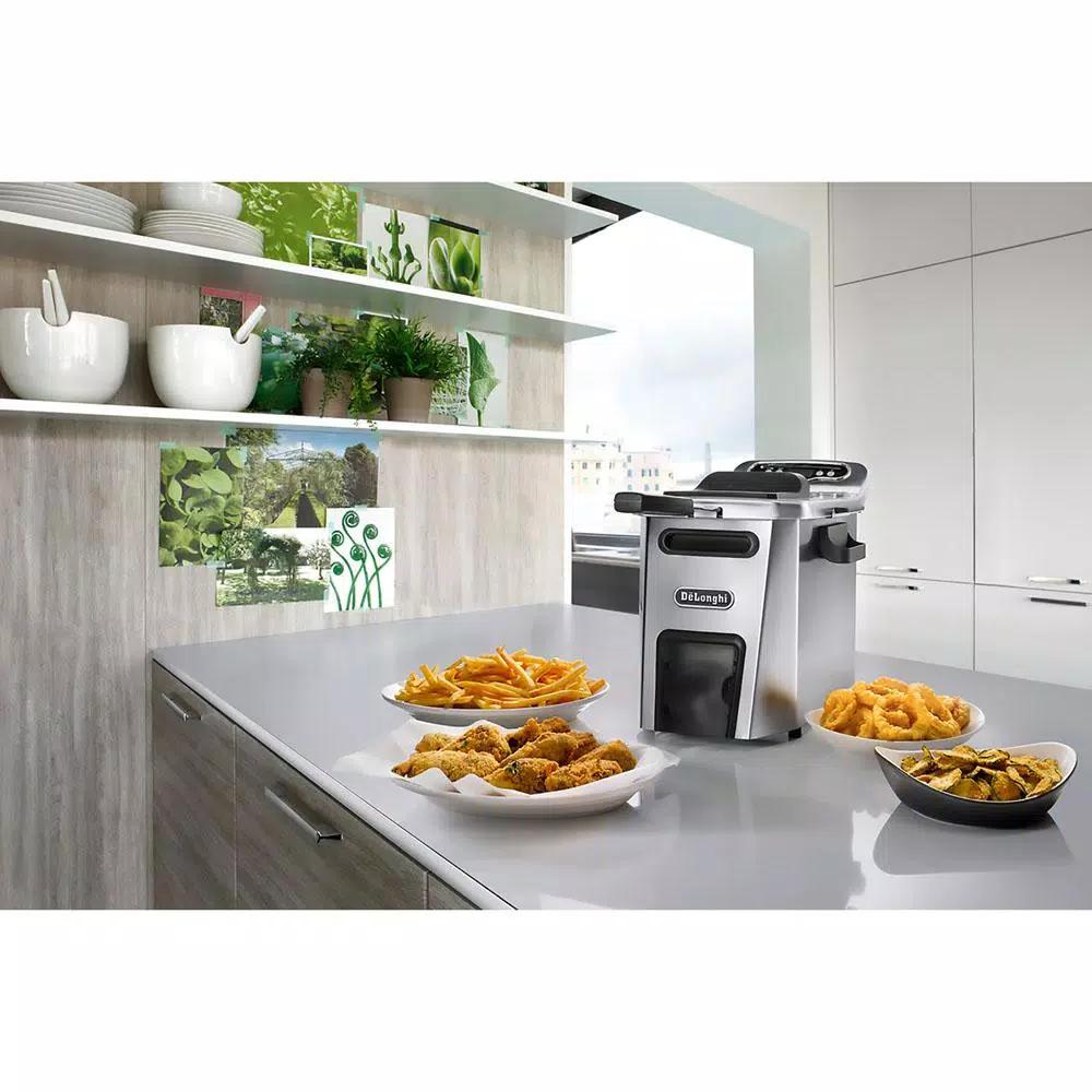 DeLonghi De'Longhi Livenza Dual Zone 4.5L Stainless Steel Deep Fryer with Easy Clean Drain System