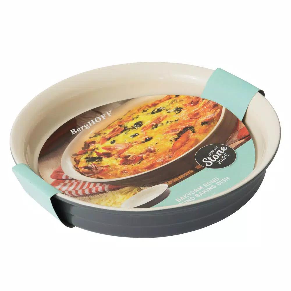 BergHOFF Collect and Cook Stoneware Round Baking Dish, Gray
