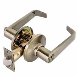 Toledo Fine Locks Antique Brass Privacy Lever Door Lockset thumbnail 1