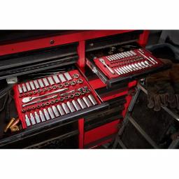Milwaukee 64-Piece 1/4 in. Drive SAE/Metric Ratchet, Socket, and Combination Ratcheting Wrench Set thumbnail 14